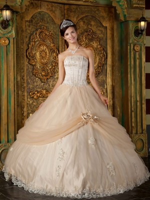 Champagne Quinceanera Gowns